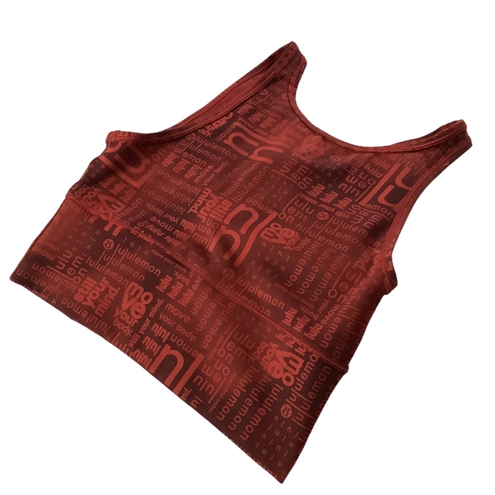 Lululemon Power Pivot Everlux Tank Motif Size 6 LLBR Lululemon Ombre Red Multi